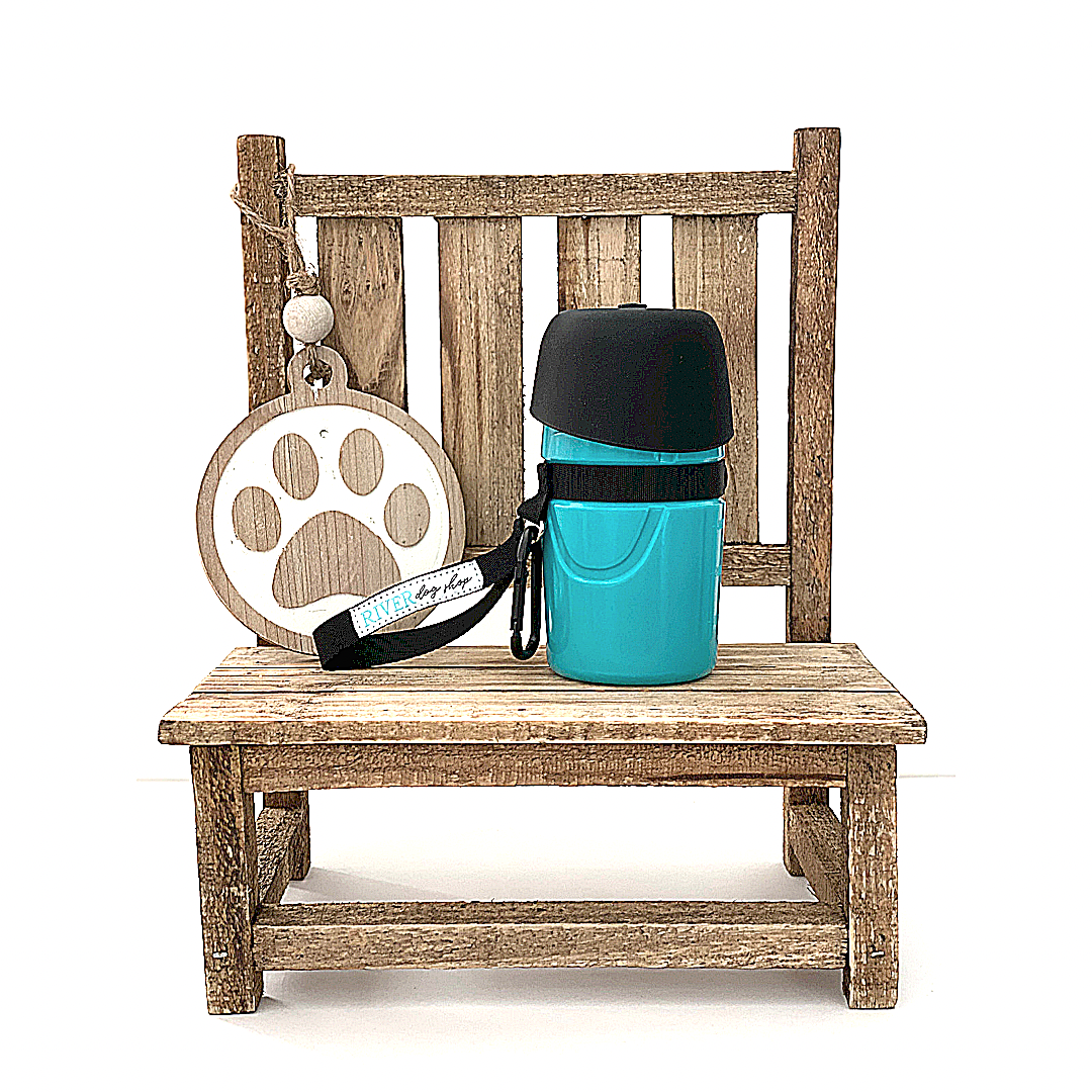 Collapsible Pet Water Bottle - Teal/Green
