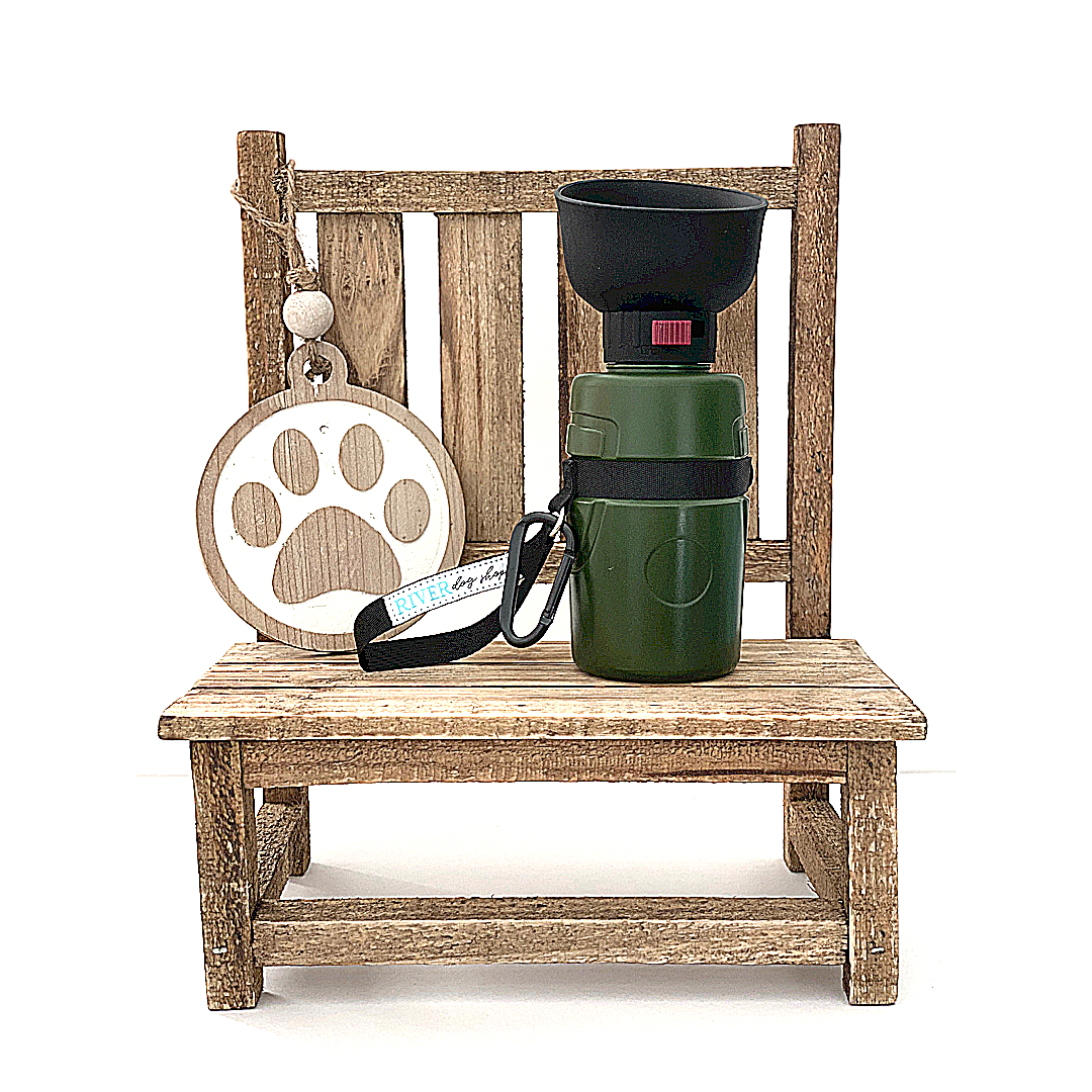 Collapsible Pet Water Bottle - Army Green