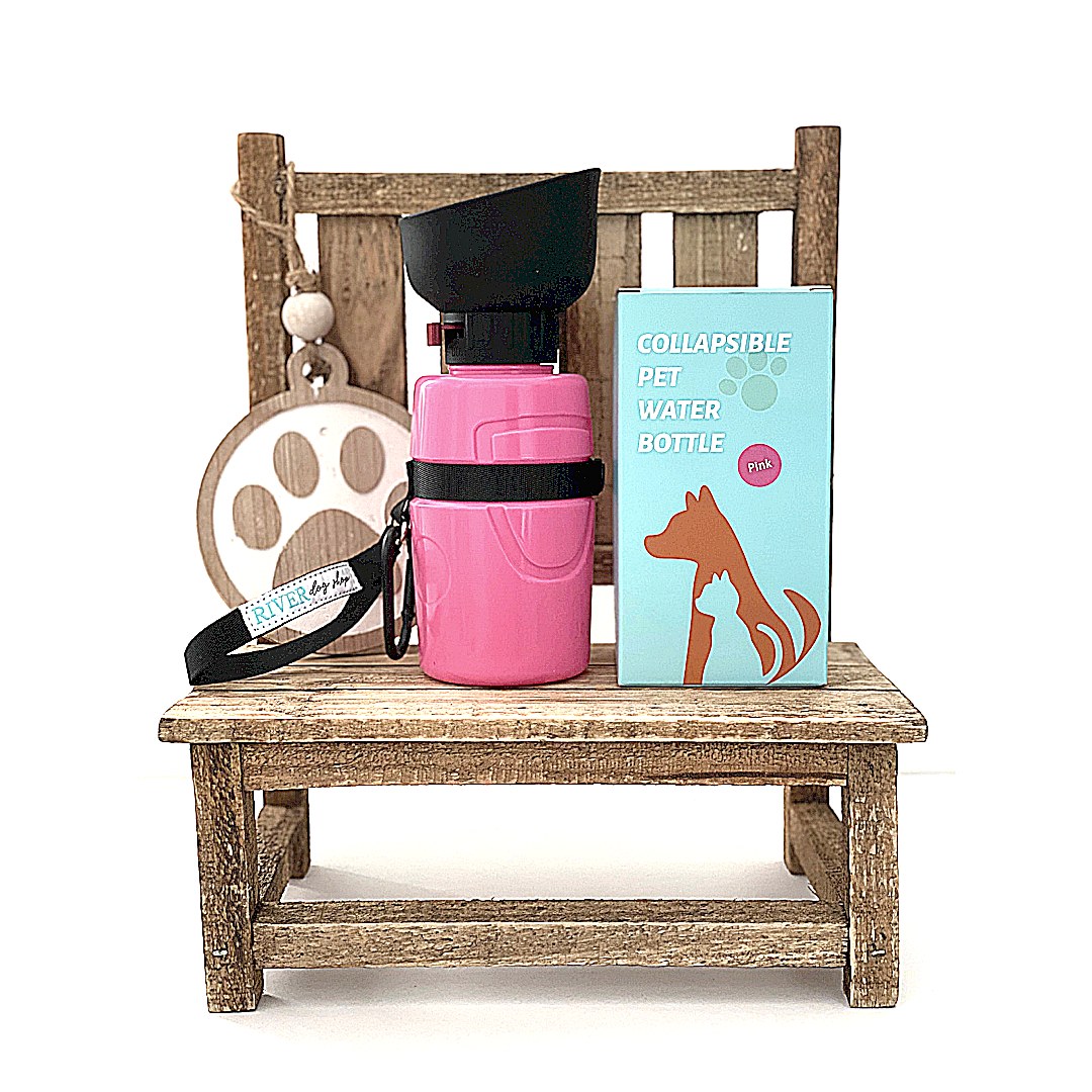 Collapsible Pet Water Bottle - Pink